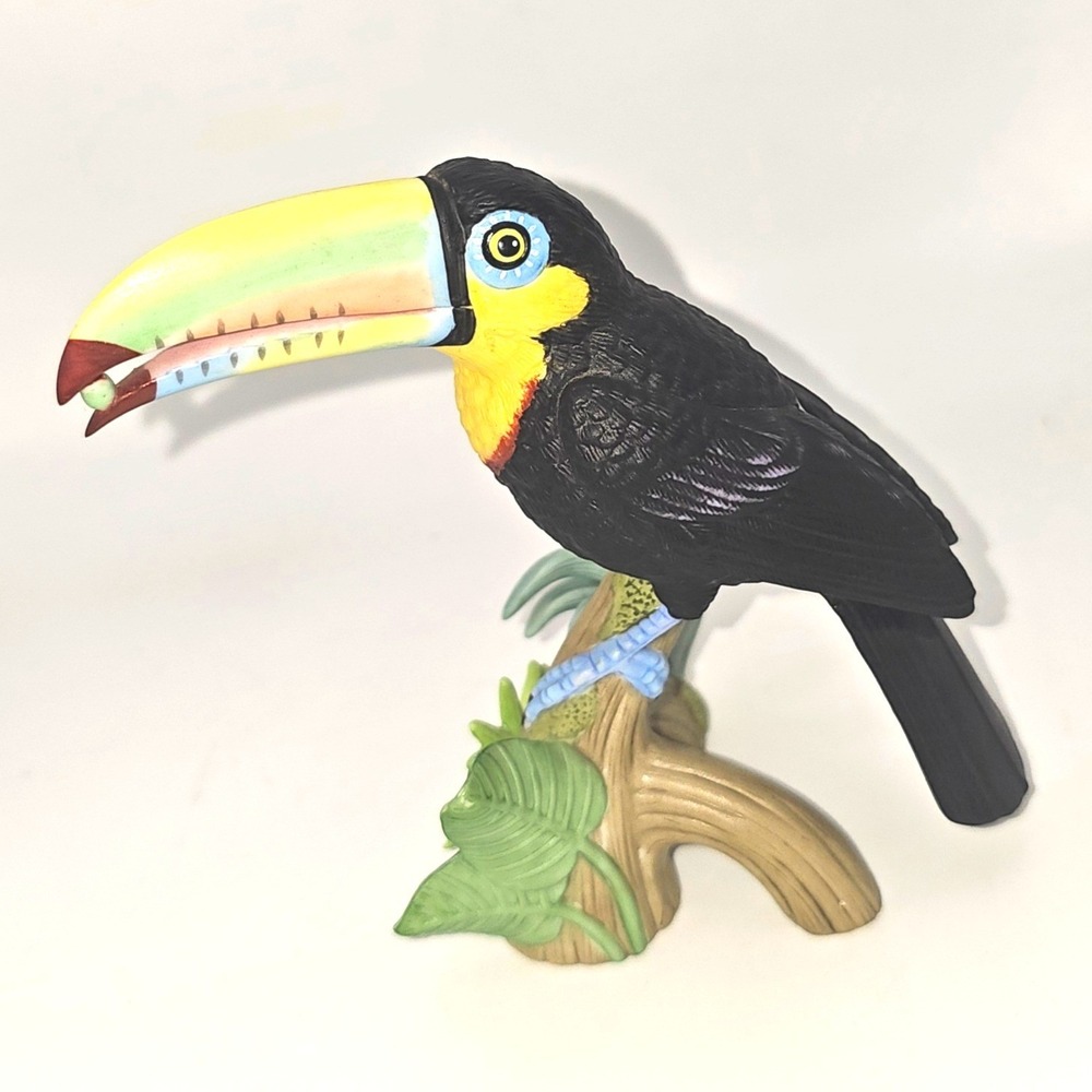 Lenox 2002 Keel-Billed Toucan Bird Porcelain Figurine Tropical Rainforest Decor